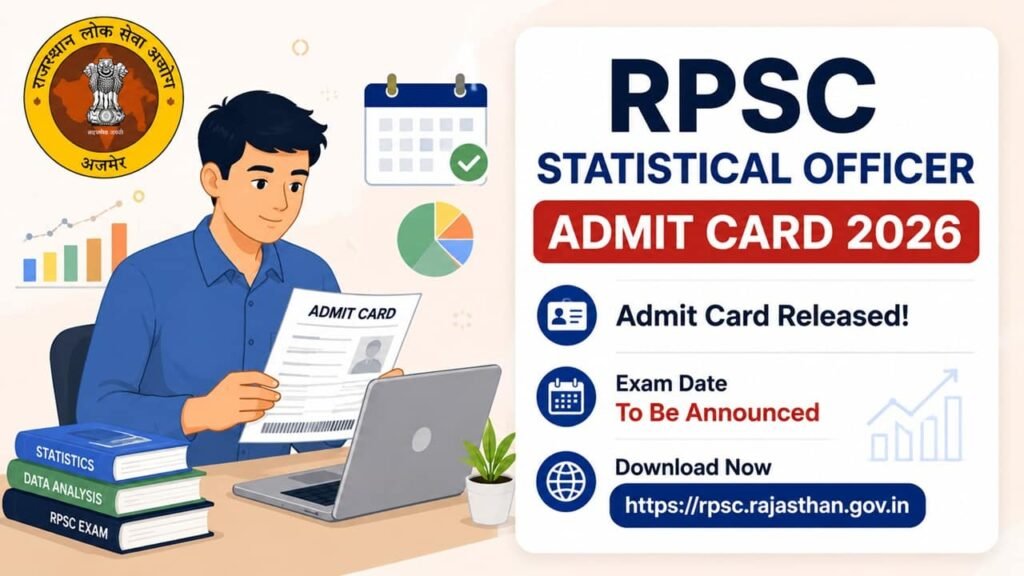 RPSC Statistical Officer Admit Card 2026